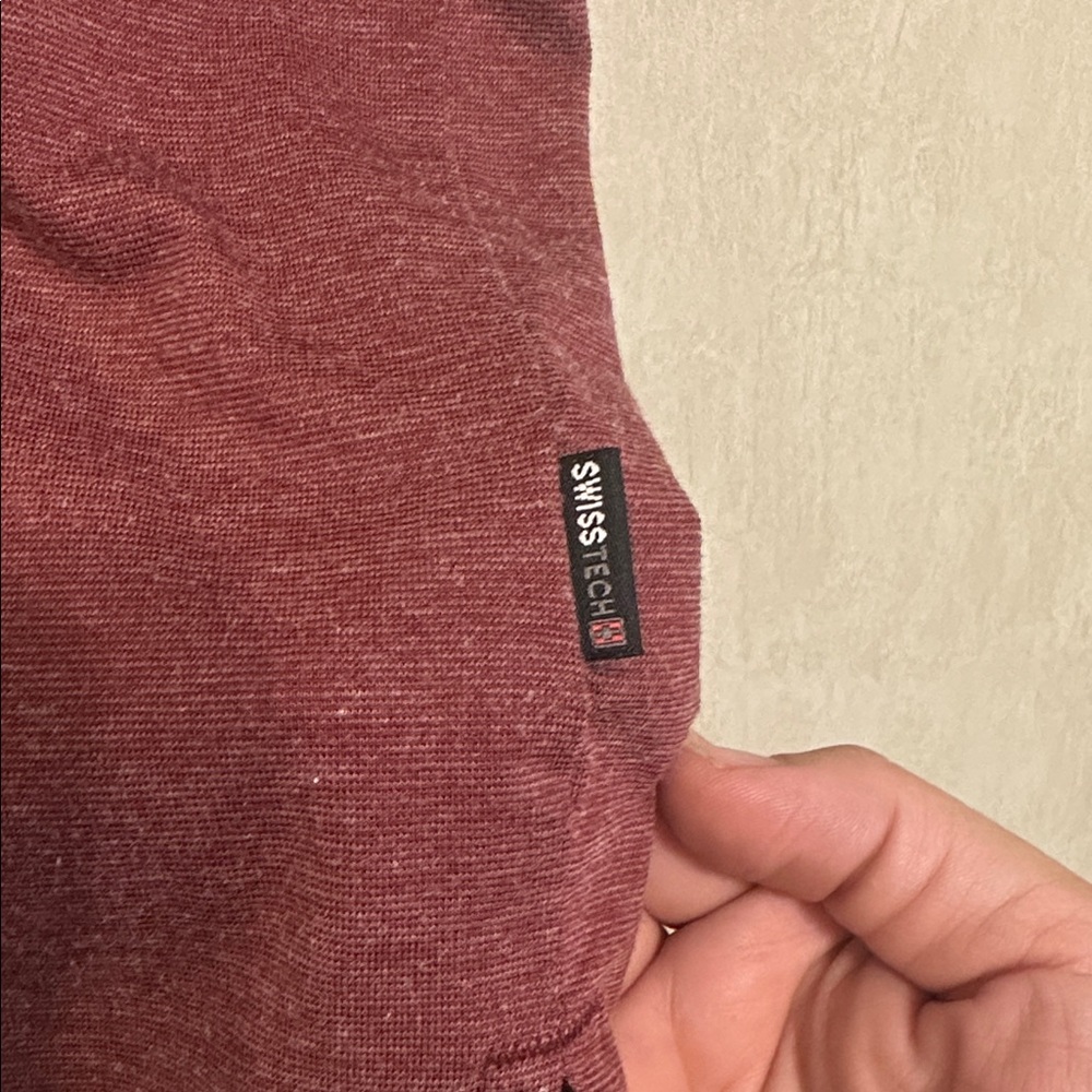 EUC Swiss Tech Wine Heather Polo Shirt - Picture 3 of 5